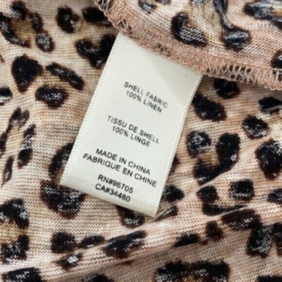 NWT Rebecca Taylor | Leopard Print Tie-Front Mini Jersey Dress Size Medium - Picture 7 of 10